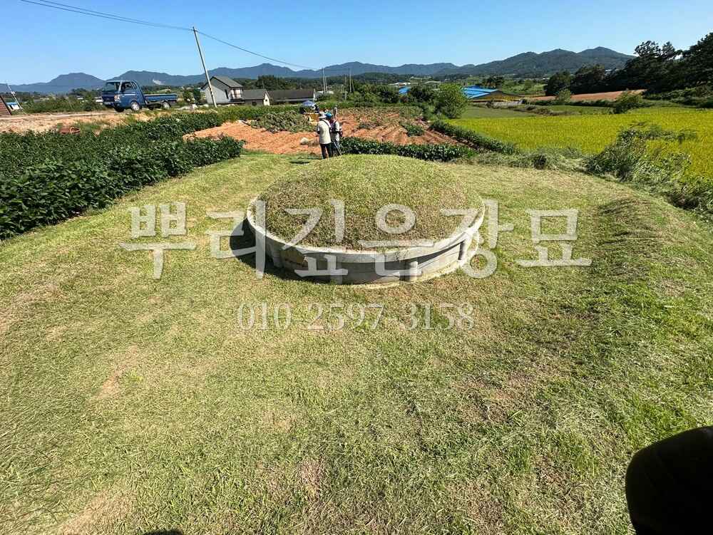 벌초 작업완료 작업 사진 · 뿌리깊은장묘